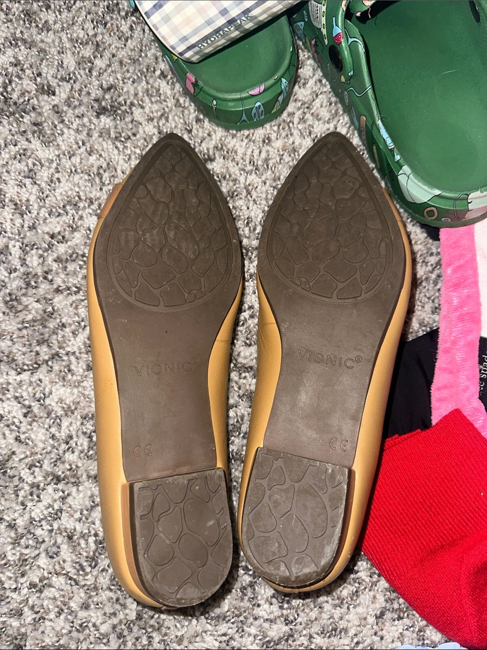 Vionic Tan Pointed-Toe Flats with Braided Accent - Picture 2 of 2